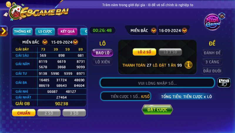 Khám phá nhanh thông tin về lô đề 68 game bài